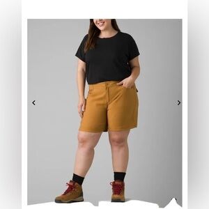 Prana Halle ll Shorts Plus Size 22W Stretch Hiking Outdoor 7” Inseam Mid Rise